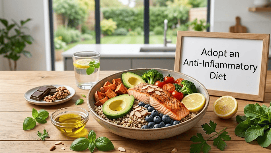 Adopt an anti-inflammatory Mediterranean diet to reduce inflammation