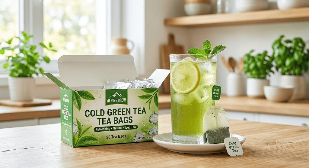 Cold green tea bags to reduce under-eye dark circles