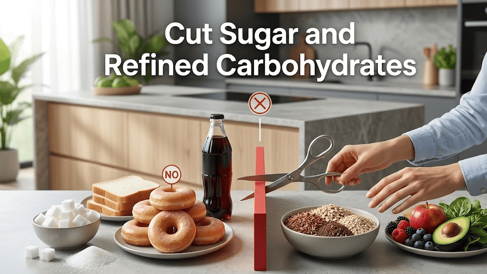 Cut sugar and refined carbohydrates for reducing inflammation naturally