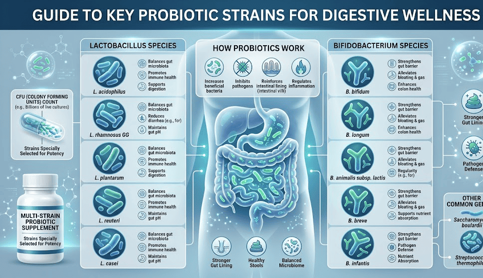 Probiotics supporting digestive health