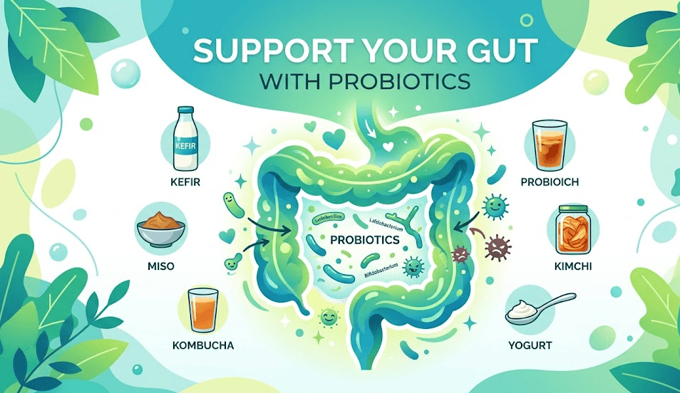 Support your gut with probiotics for reducing inflammation naturally